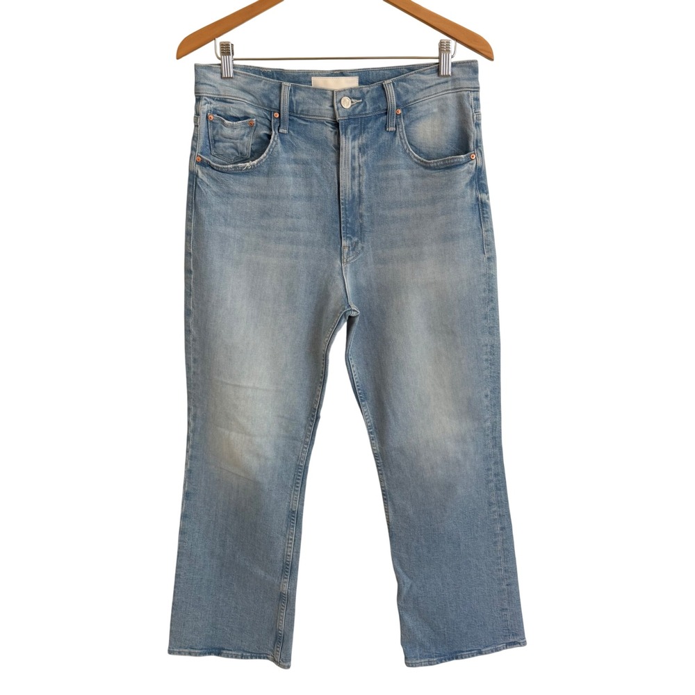Mother Superior The Scooter Ankle Jeans Light Wash High Rise Straight Leg 29